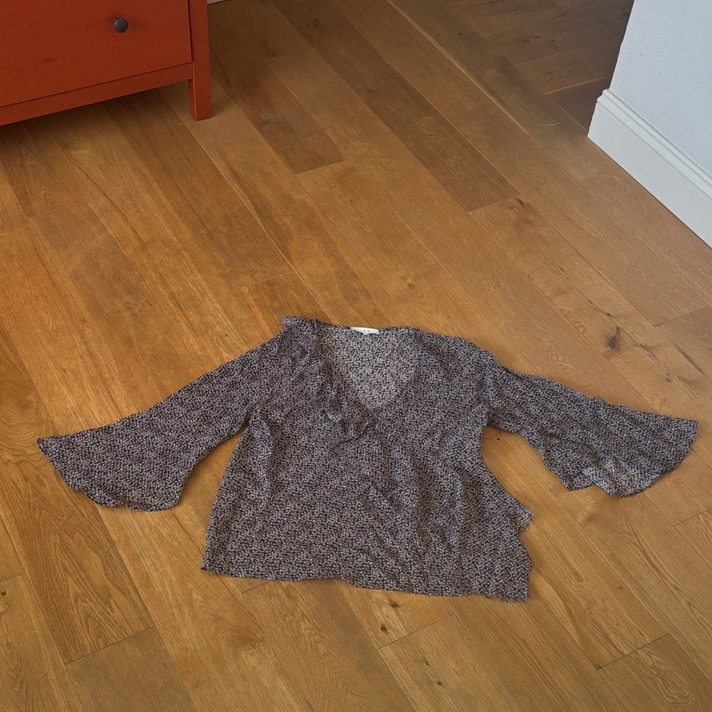 IRO Blue Leafed Patterned Blouse